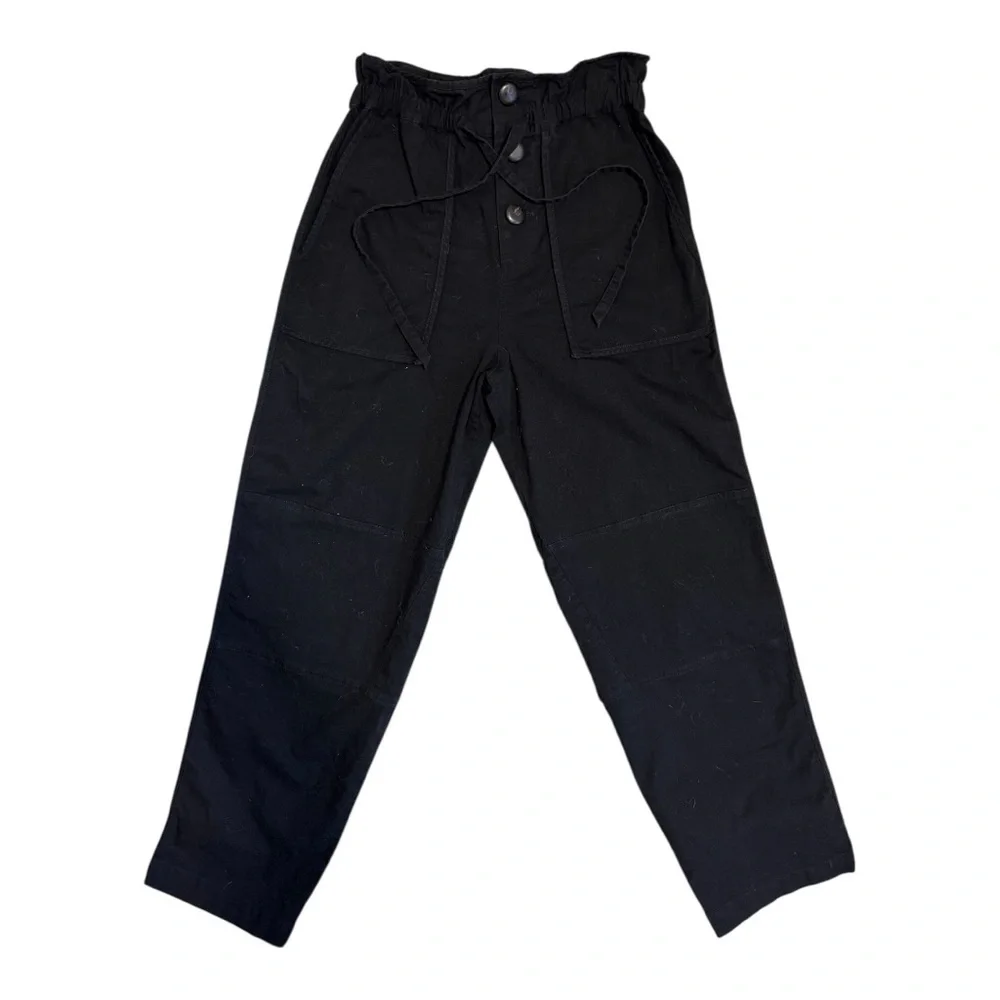 Sea NY Scout Twill Tie Waist Utility Pants Black Size 4 - Picture 7 of 14